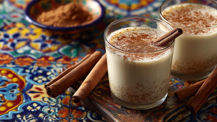Horchata Served warm with sprinkled cinnamon