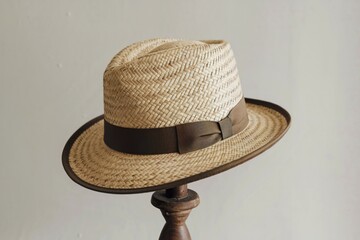 a weathered, vintage straw hat