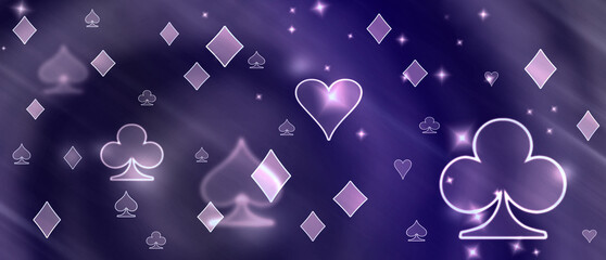 Simple poker bokeh background.