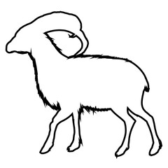 Big Horn Sheep Icon line