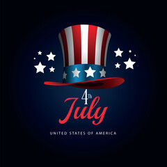 Creative red, white, and blue vector decorations for American holiday