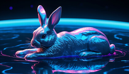 Moonlit Hop: The Easter Bunny’s Secret Journey