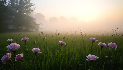 Sunrise Serenity in the Meadow
