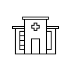 hospital icon vector isolated on transparent background.