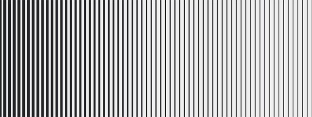 Monochrome stripe pattern with linear fade in black and white. Smooth gradient forms an abstract line-based background. Vector illustration