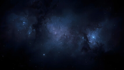 Obraz premium Deep Space Nebula Background, Starry Night Sky Texture, Cosmic Galaxy Illustration