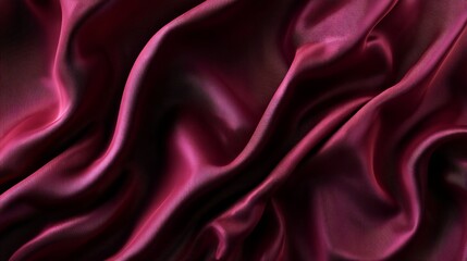 Obraz premium Luxurious crimson silk fabric with elegant folds and soft texture