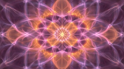 Abstract symmetrical design with glowing lines (1)