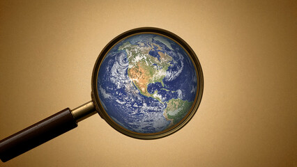 A vintage lens on a colorful world discovery