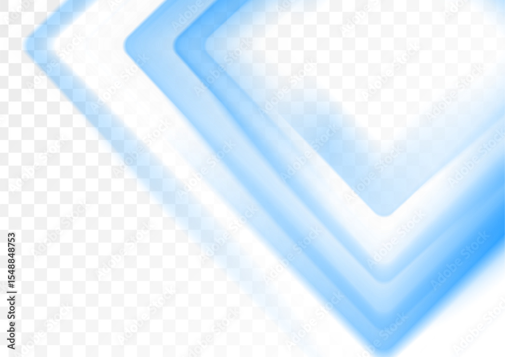 Poster Light blue and white smooth glossy squares abstract geometric background. Vector soft rectangles on checkered backdrop, futuristic tech design