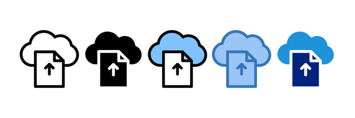 Upload Cloud Icon Element For Design