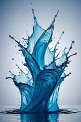 Blue Water Splash Artistic Capture