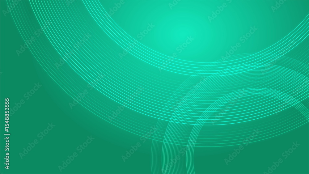 Poster blue green circular lines abstract geometric tech background