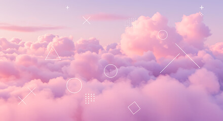 Pink Cloudscape Dreamy Sunset Sky