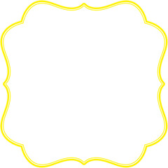 Classic Double Line Frame Yellow Transparent