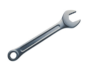 Silver Combination Wrench Tool Isolated on Transparent Background