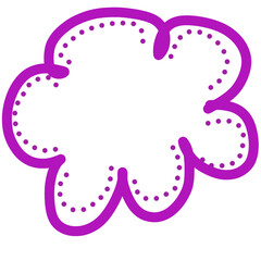  Dotted Cloud Outline Drawing