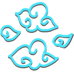 cloudy mega cloud ornament