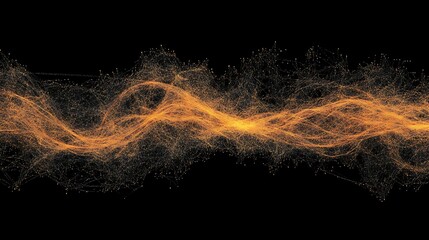 Abstract wave of connected particles