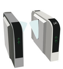 Turnstile Gate.Turnstile icon. Flap barrier, gate.