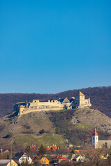 Fototapeta premium Sumeg Castle dominating the landscape in Sumeg, Hungary