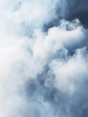 Obraz premium Misty Blue Haze with Rich Textures. Evocative Cloud and Fog Representations in a Dreamy Atmosphere