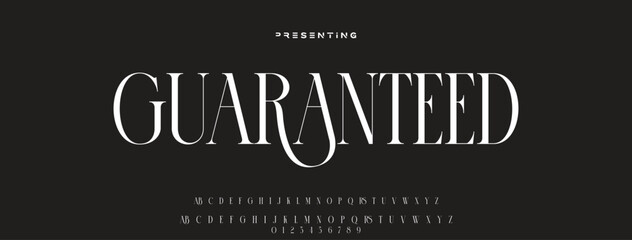 Luxury serif font in modern style. Elegant wedding alphabet letters font and number. Typography Luxury classic lettering serif fonts decorative vintage retro logo
