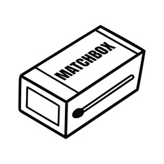 Matchbox Outline Vector Illustration Doodle