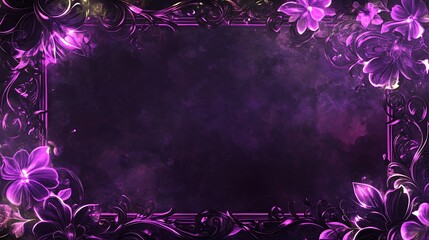 Purple floral frame (1)