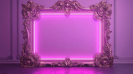 Ornate frame with neon glow (1)