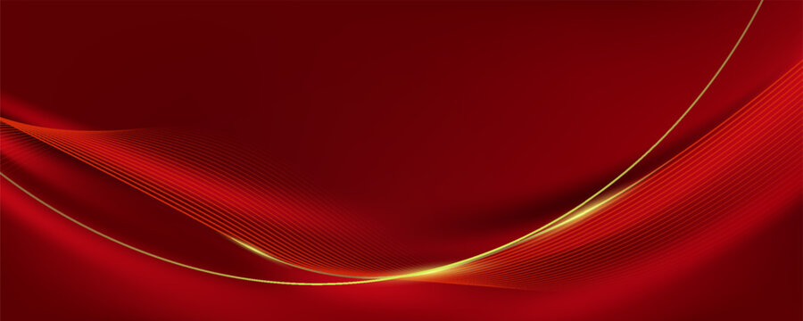 Abstract background design modern red and gold geometric elements vector eps10