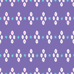 Japanese Embroidery Diamond Flower Vector Seamless Pattern