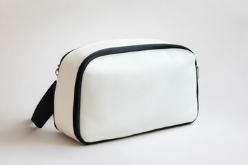 Simple white cosmetic bag