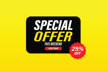vector Special offer creative label banner discount offer
