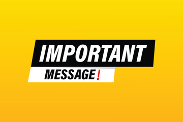 vector Important message  Speech bubble design
