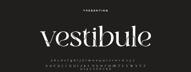 Elegant alphabet letters font logo. Typography luxury classic lettering serif fonts decorative wedding vintage retro logos, design for fashion, beauty shop and brand. vector illustration