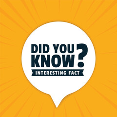 vector did you know message concept background with question mark sign

