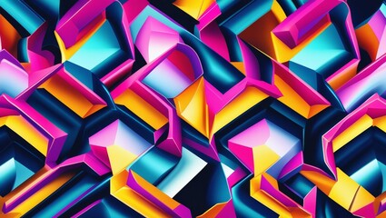 Abstract geometric background multicolor - 3d rendering stock photo, perfect for digital decorations, PowerPoint presentations, and banner