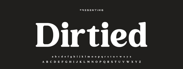 Obraz premium Elegant Font. Luxurious Glamour Exclusive Regular Font. Uppercase Lowercase and Number. Minimal Fashion Design