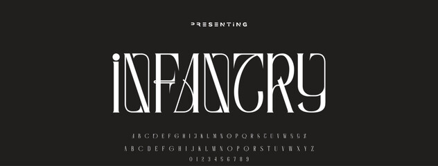Elegant Font. Luxurious Glamour Exclusive Regular Font. Uppercase Lowercase and Number. Minimal Fashion Design