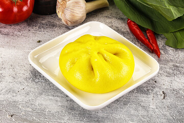 Asian stuffed steamed Bun Bao