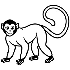 Clean Line Spider Monkey Art