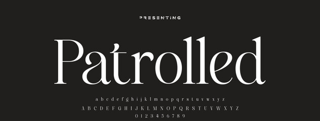 Elegant Font. Luxurious Glamour Exclusive Regular Font. Uppercase Lowercase and Number. Minimal Fashion Design
