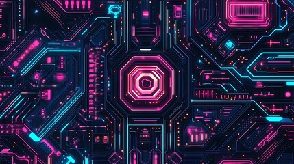 Fototapeta premium Futuristic circuit board design (27)