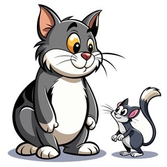 black and white cats
