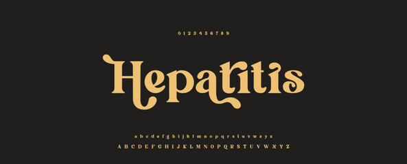 Elegant alphabet letters font logo classic minimal fashion designs. Typography modern sans fonts and number for logo brand. vector illustration