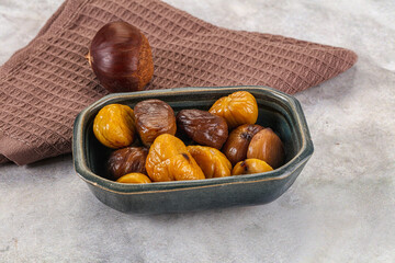 Roasted sweet natural organic shestnut