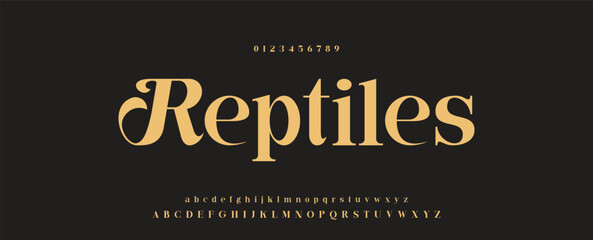 Elegant alphabet letters font logo classic minimal fashion designs. Typography modern sans fonts and number for logo brand. vector illustration