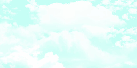 White curly clouds in the blue sky in sunny weather White cloud Light blue sky