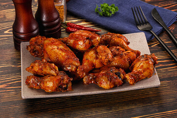 Hot and spicy Buffalo chicken wings